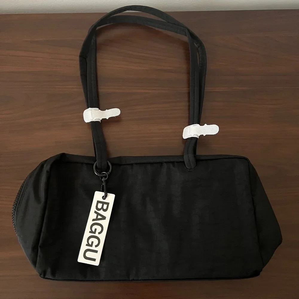 BAGGU Nylon Bowler Bag in Black NWT - Picture 5 of 5